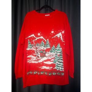 Ugly Christmas Sweater Xmas Sweatshirt Crewneck Size Medium Vintage